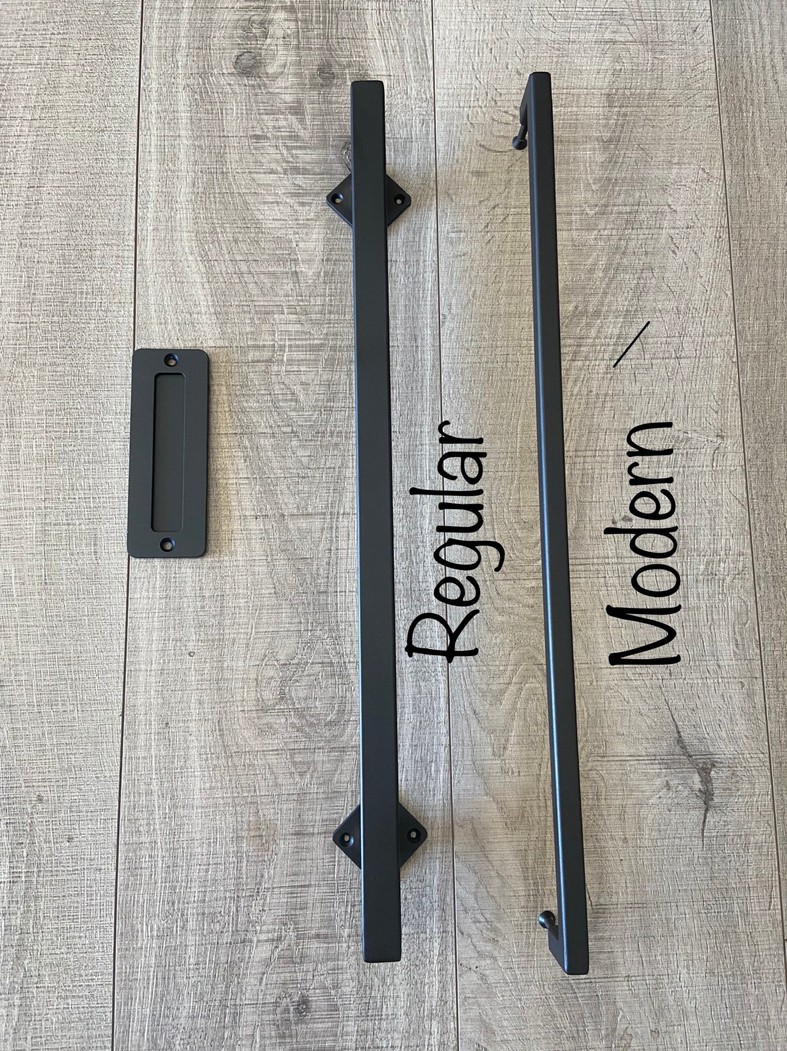 24 Modern Barn Door Handle and Optional Finger Pull Etsy