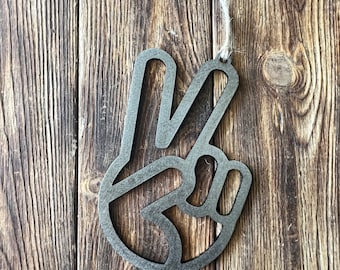 Peace Sign Ornament | Peace Christmas Ornament | Metal Christmas Ornament