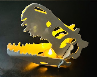 T-Rex Skull | Dinosaur Skeleton | Fall Decor | Halloween Pumpkin | Dinosaur Lover Gift | Business Card Holder