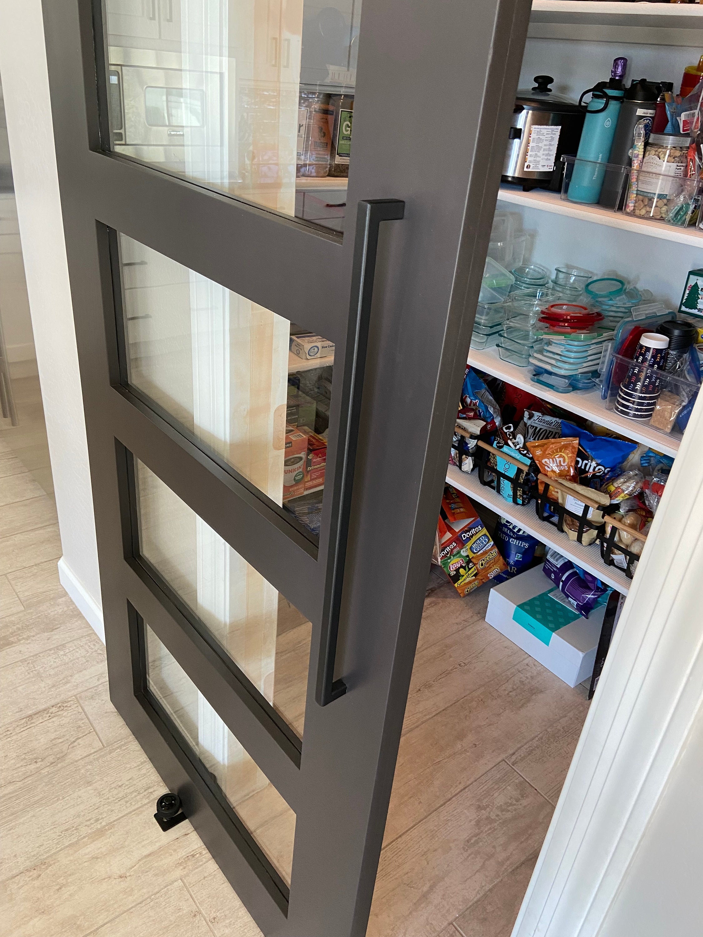 24" Modern Barn Door Handle and Optional Finger Pull