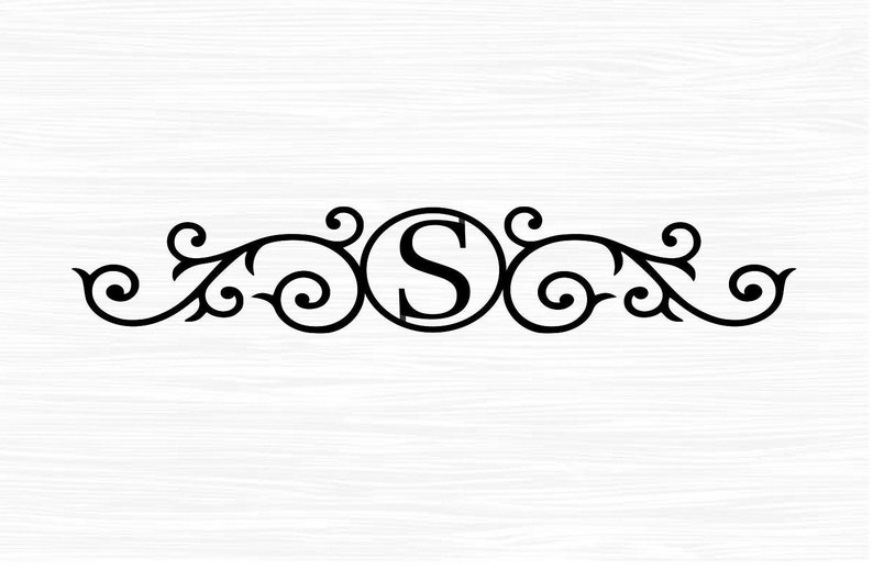 Monogram Metal Scroll Metal Home Decor Metal Wall Decor - Etsy