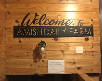 Personalized Metal Welcome Sign | Custom Text Entrance Sign
