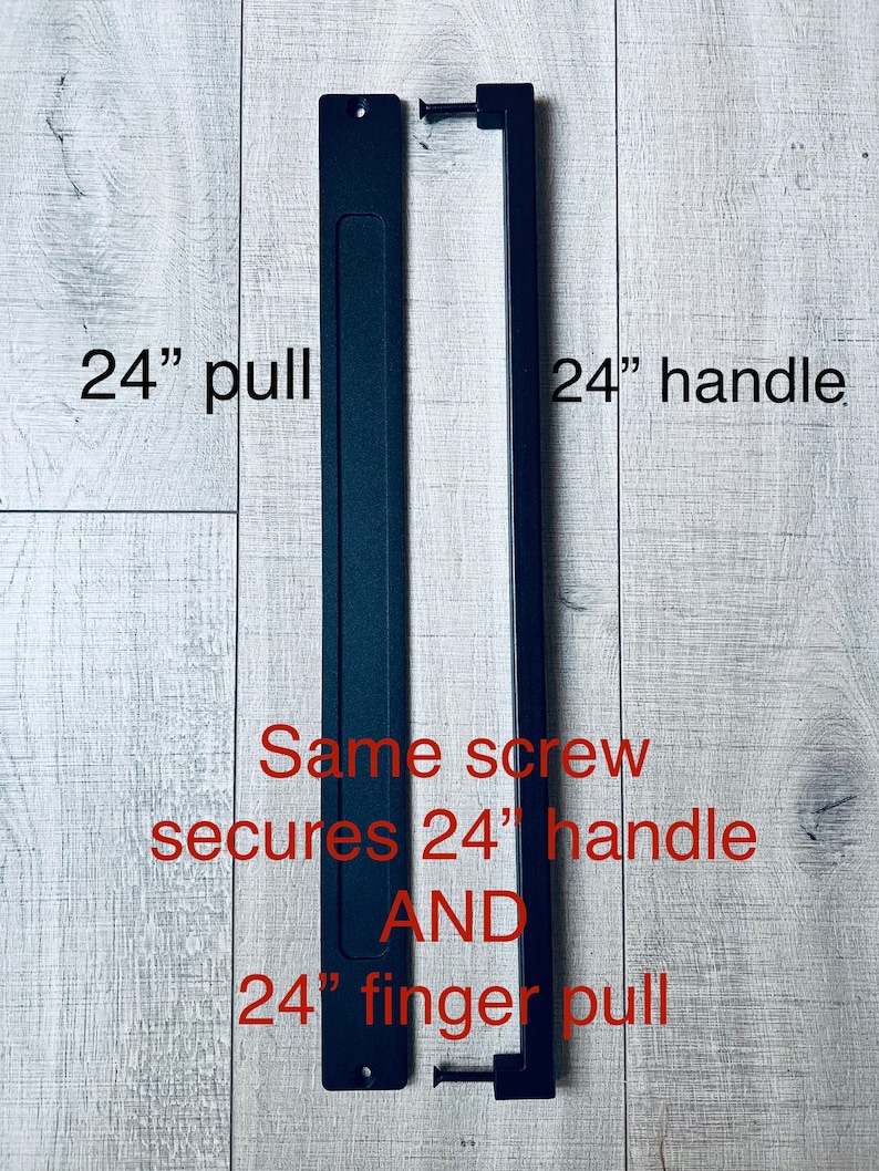 24 Modern Barn Door Handle and Optional Finger Pull Etsy