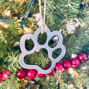 Paw Print Ornament | Christmas Ornament | Metal Ornament