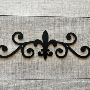 Fleur De Lis Scroll | Metal Scroll | Metal Home Decor | Metal Wall Decor