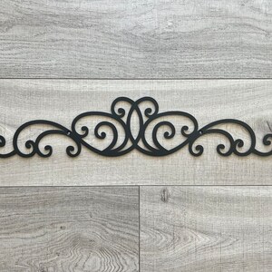 Fancy Metal Scroll Metal Home Decor Metal Wall Decor Farmhouse Wall Decor Metal Accent Art Rustic Elegant image 2