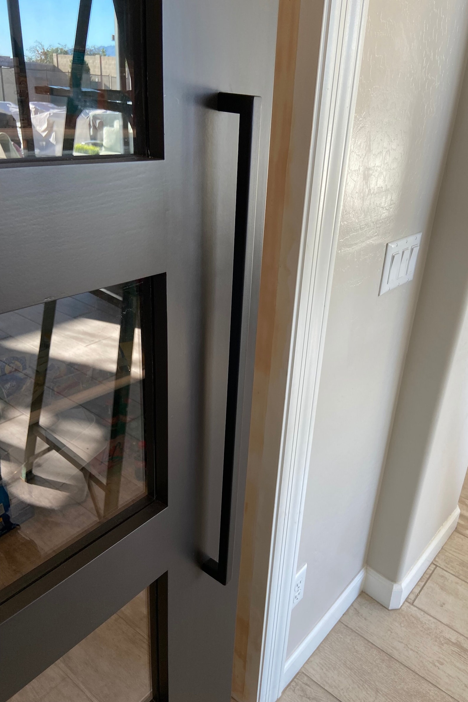 24 Modern Barn Door Handle and Optional Finger Pull Etsy