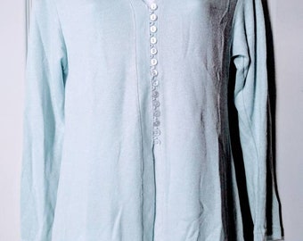 baby blue cardigan outfit