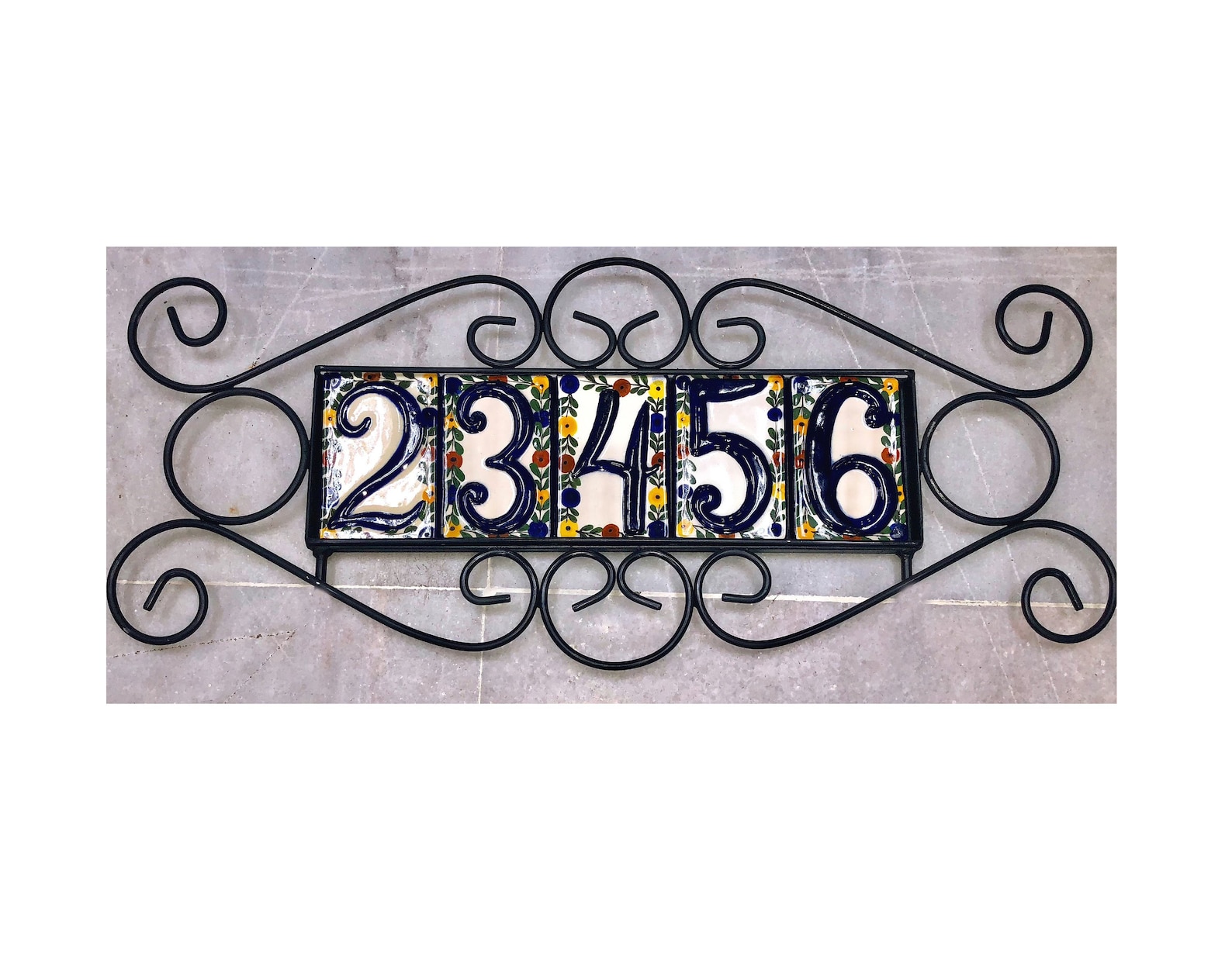 Iron Frame Plaque Holder for Tiles House Numbers Home Address Etsy