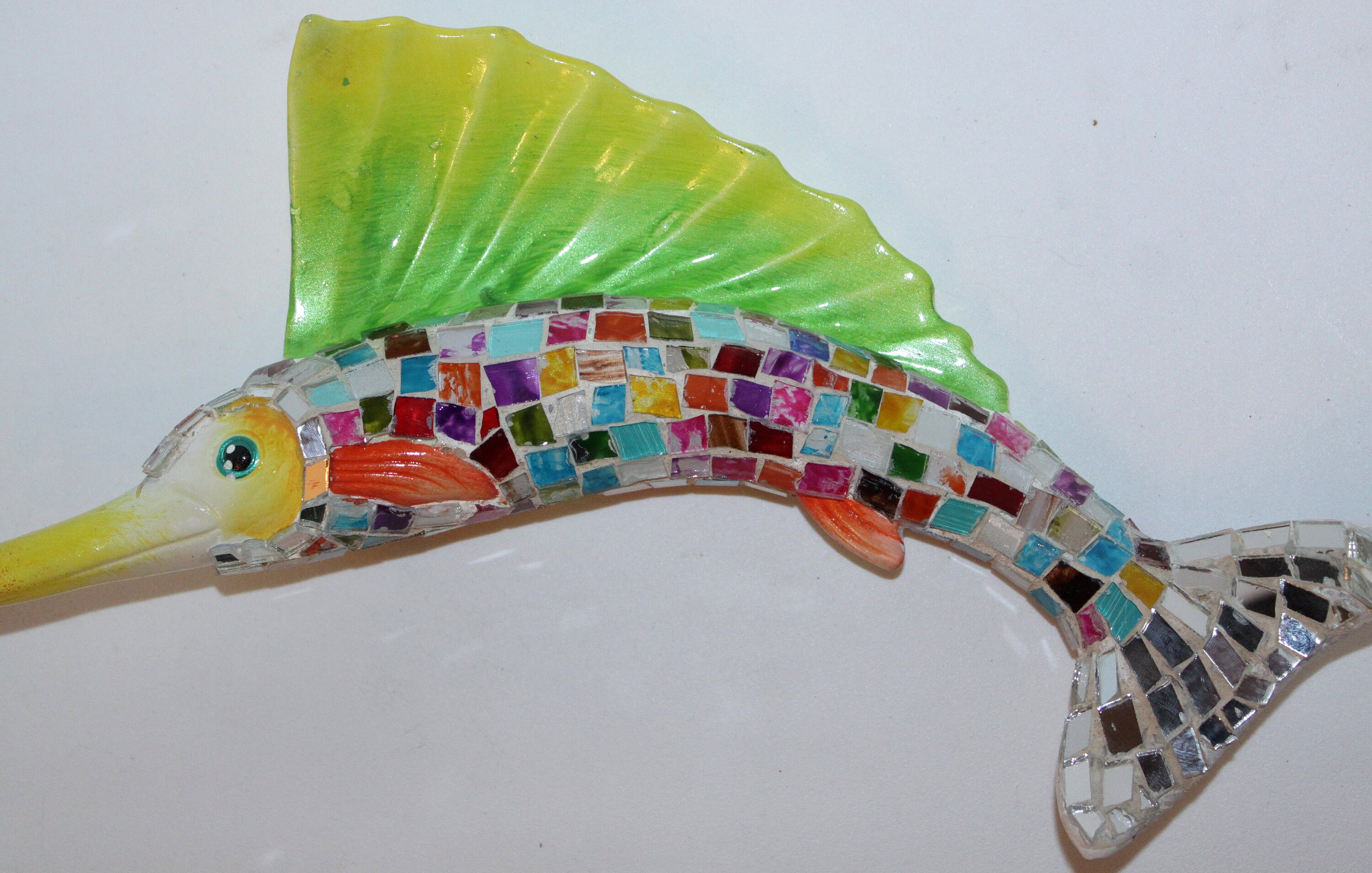 Mosaic Glass ART 11 Swordfish Nautical Coastal Beach Etsy