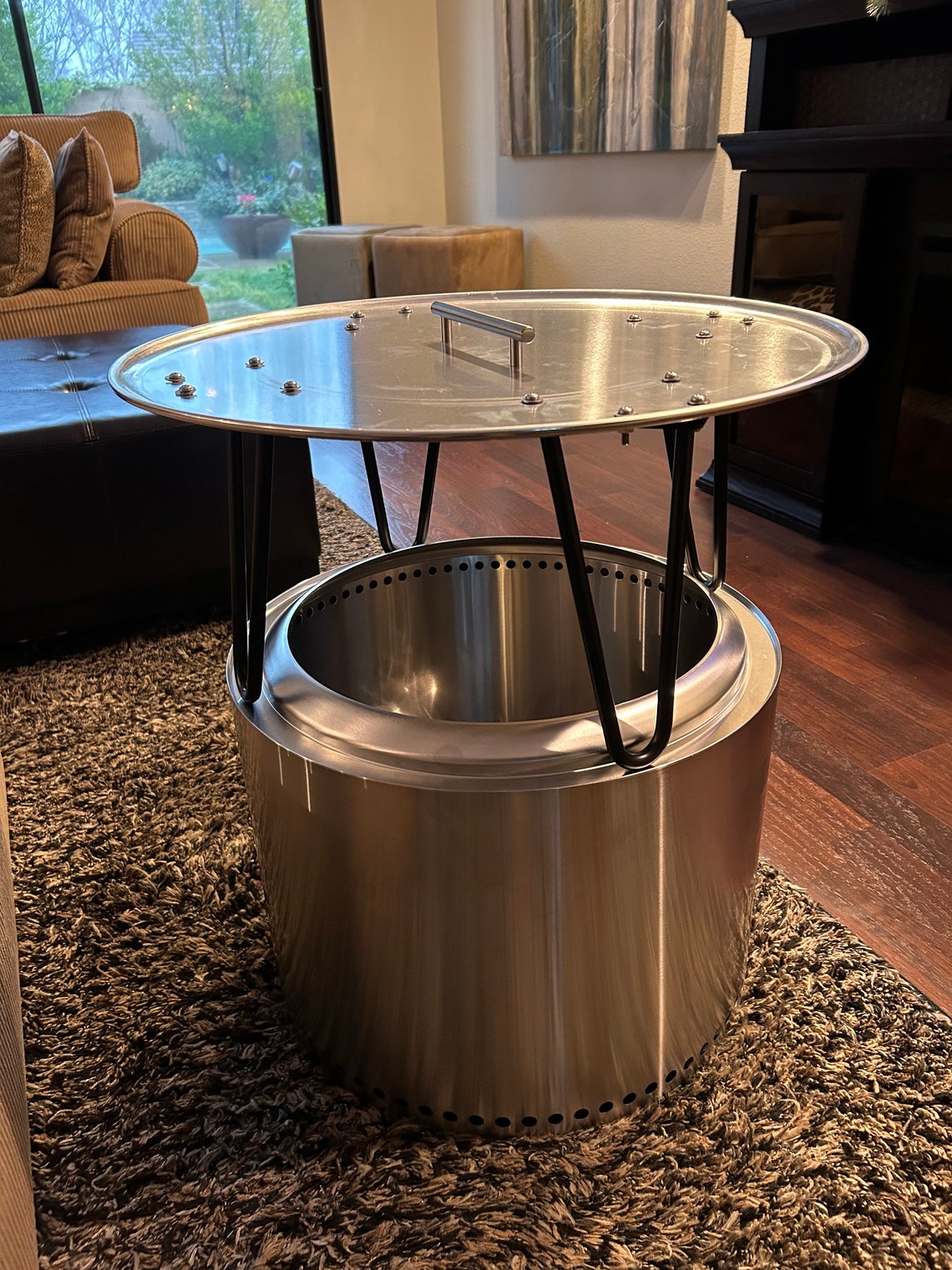 Custom Fire Pit Heat Deflector Etsy