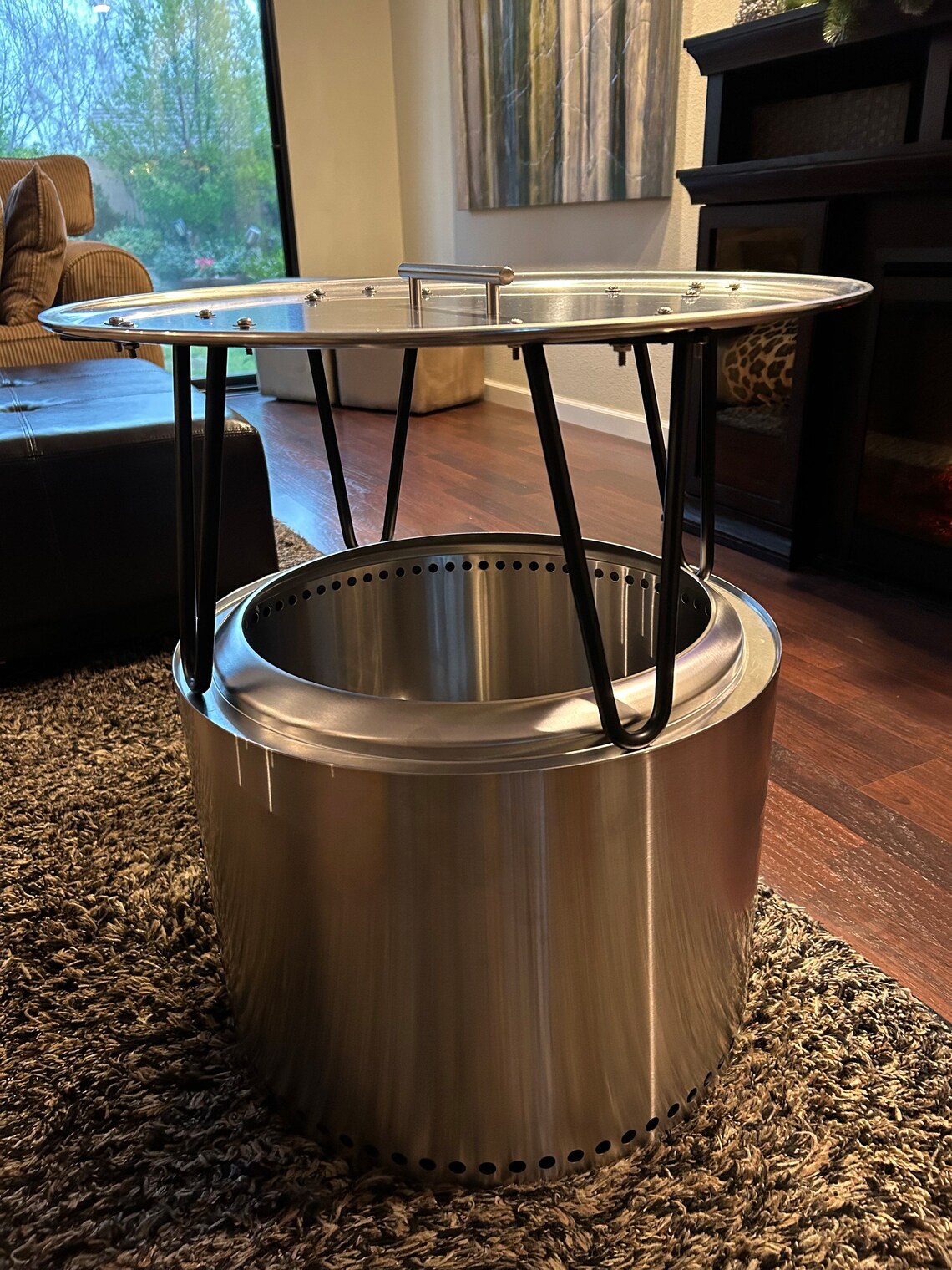 Custom Fire Pit Heat Deflector Etsy