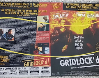Tim Roth and Tupac Shakur in Curtis Hall's Gridlock'd - cinema mini-poster flyer