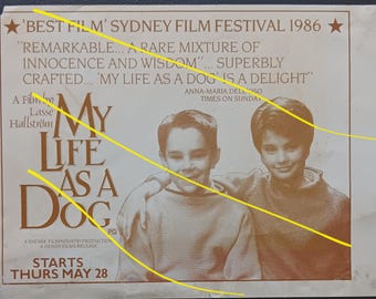 Dendy cinema flyer - Lasse Hallstrom's My Life As A Dog