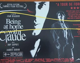 rare and unique Australian Mandolin cinema flyer - Roy Dupuis, Jaques Godin in Jean Beaudin's Being at Home with Claude