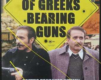 unique and rare Australian cinema flyer of Lakis Lazopoulos in John Tatoulis' Beware of Greeks Bearing Guns