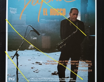 unique and rare cinema flyer on Australian jazz documentary in Kevin Lucas' Beyond El Rocco for Valhalla Cinema and State Film Theatre