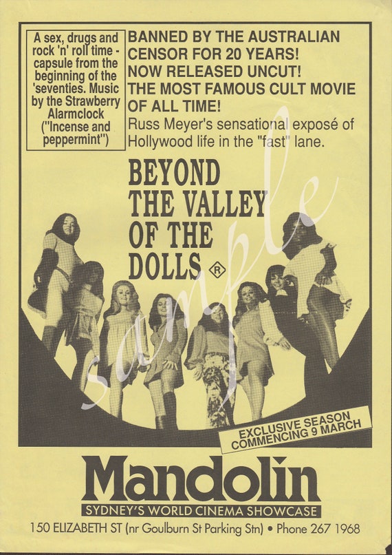 Beyond the valley of dolls cult movie poster print