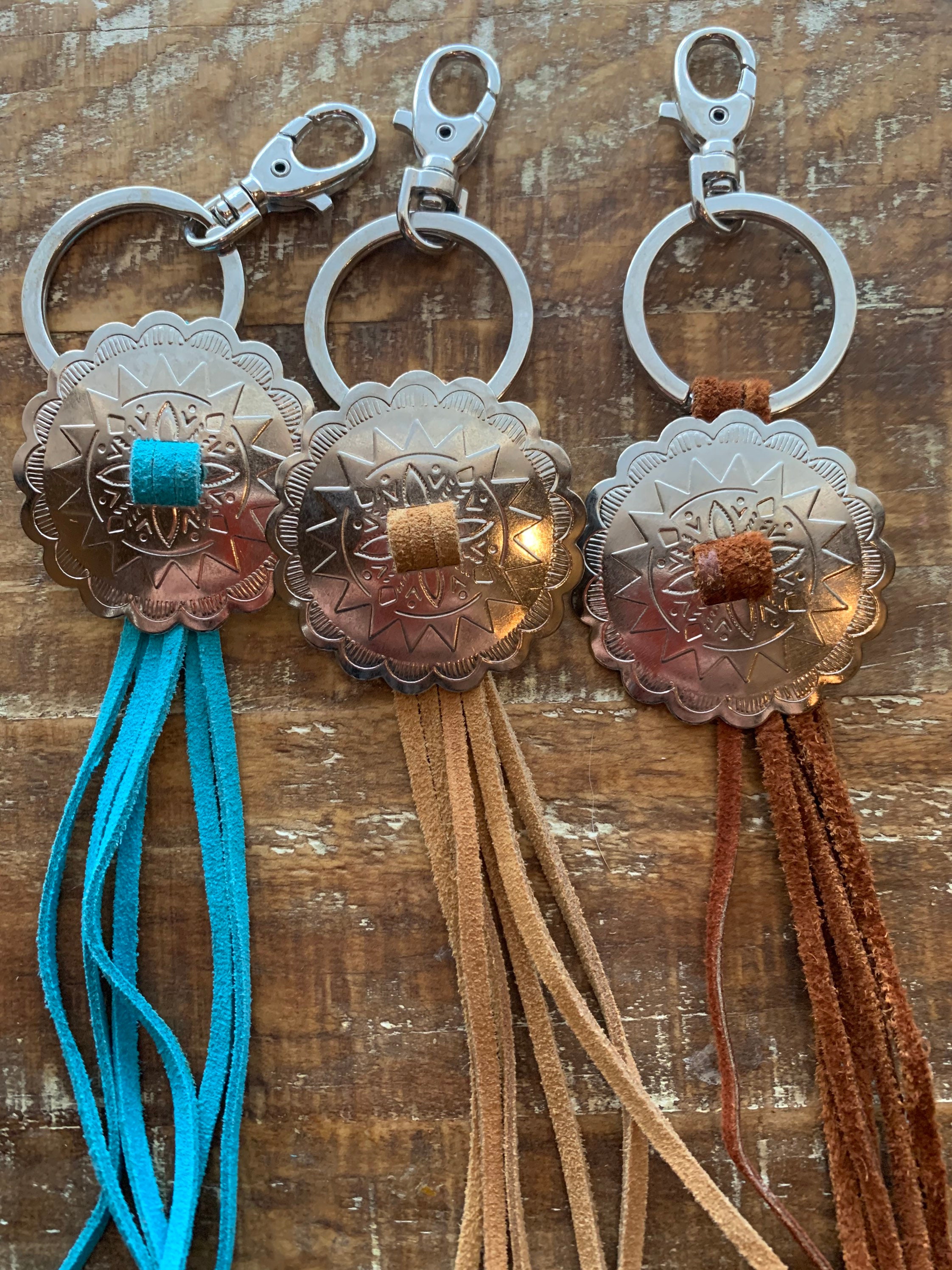 【CALEE】　concho keyring SV925 SILVER STAR CONCHO LEATHER KEY RING – CALEE ONLINE STORE