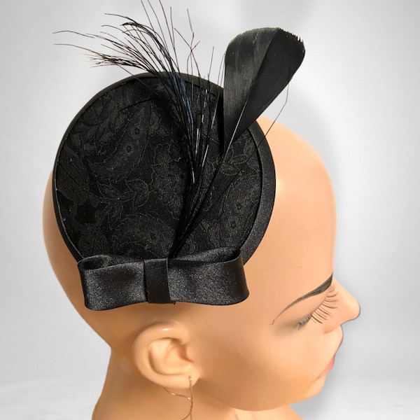 Fascinator  Headpiece schwarz