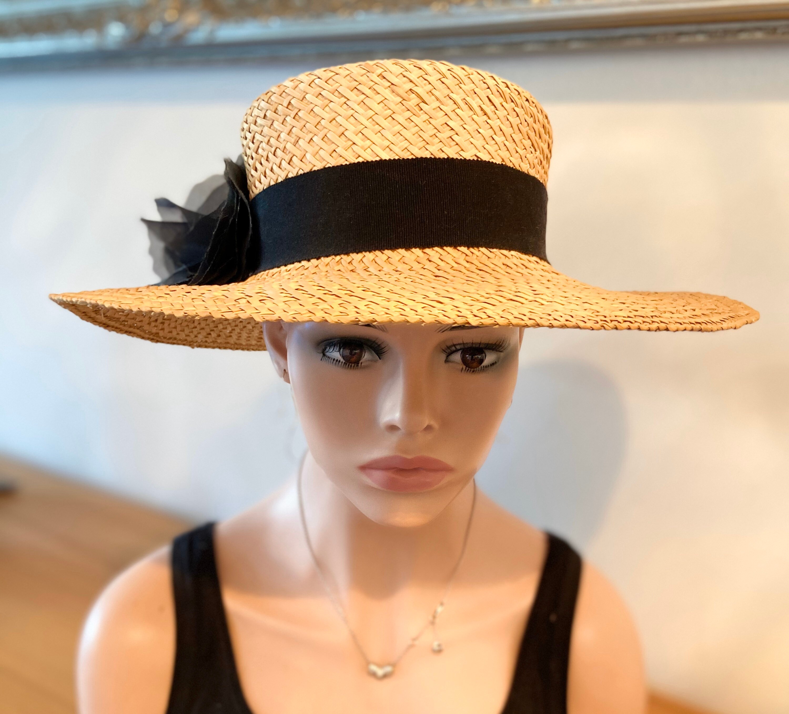 Ladies Straw Hat Etsy