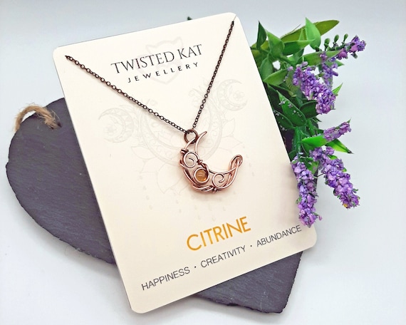 Moon cheap birthstone necklace