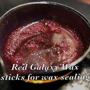 Red/Crimson Galactic Sealing Wax Sticks with Wick for Galaxy Themed Wax Seal Stamping (FREE SHIPPING for orders over 10 sticks !)