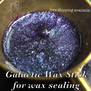 Galactic Sealing Wax Sticks with Wick for Galaxy Themed Wax Seal Stamping (FREE SHIPPING for orders over 10 sticks !)