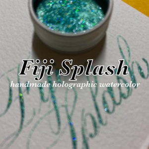 Fiji Splash : Handmade Holographic Watercolor (full pan, 3g / dot card)