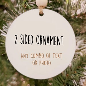 Adorno navideño personalizado de dos caras - Regalo con foto