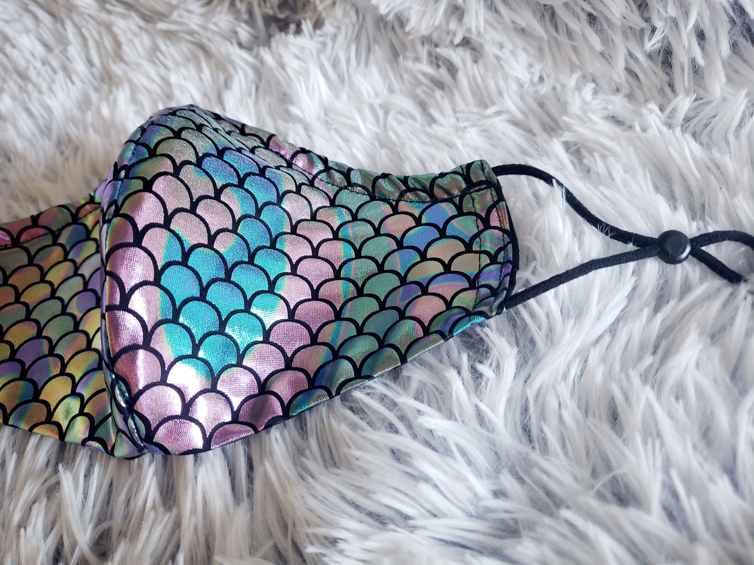 Mermaid face maskMermaid Mask washable mask iridescent Etsy