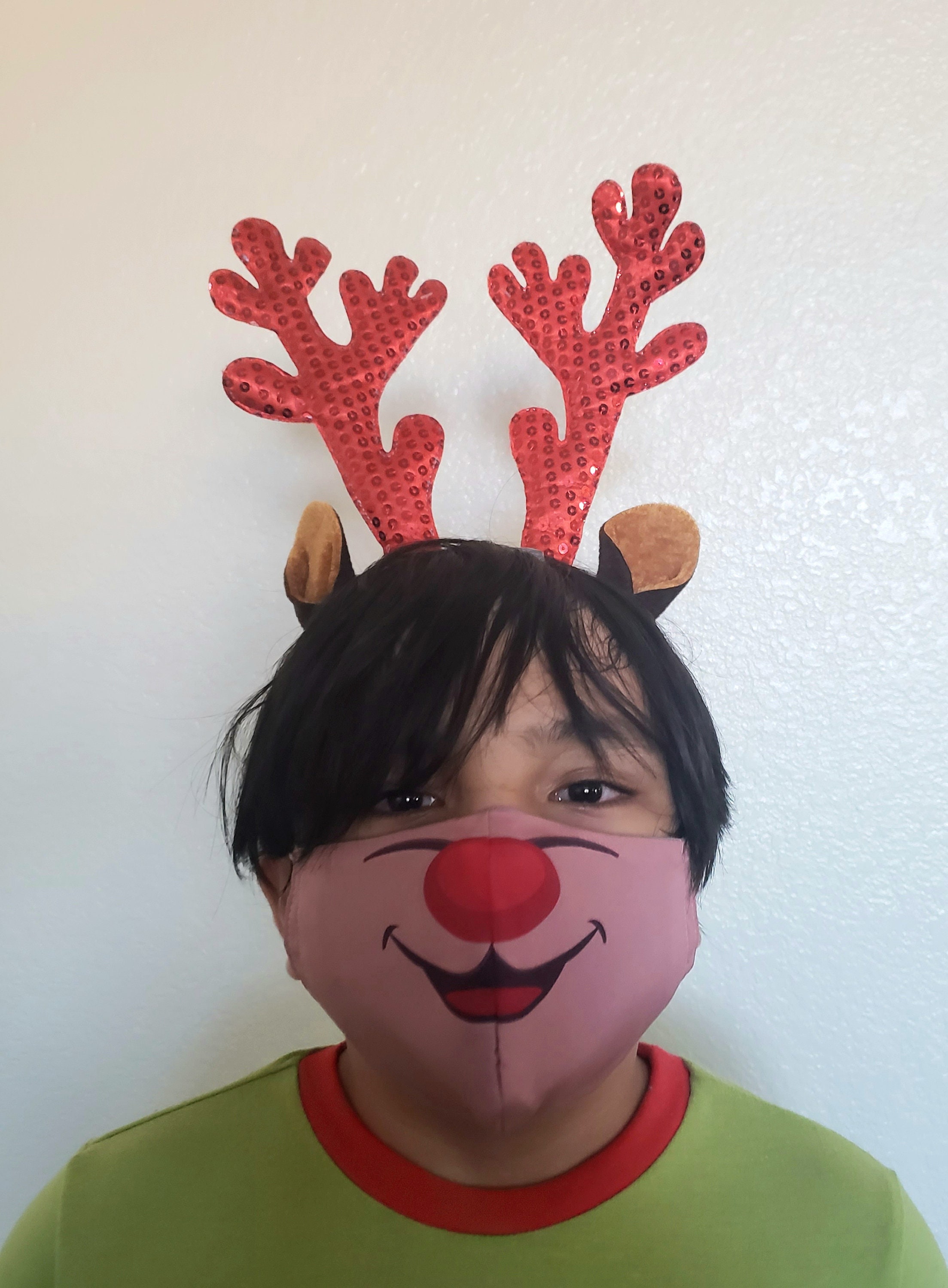 Rudolph Face MaskRudolph MaskRudolf the Red Nose Reindeeer Etsy