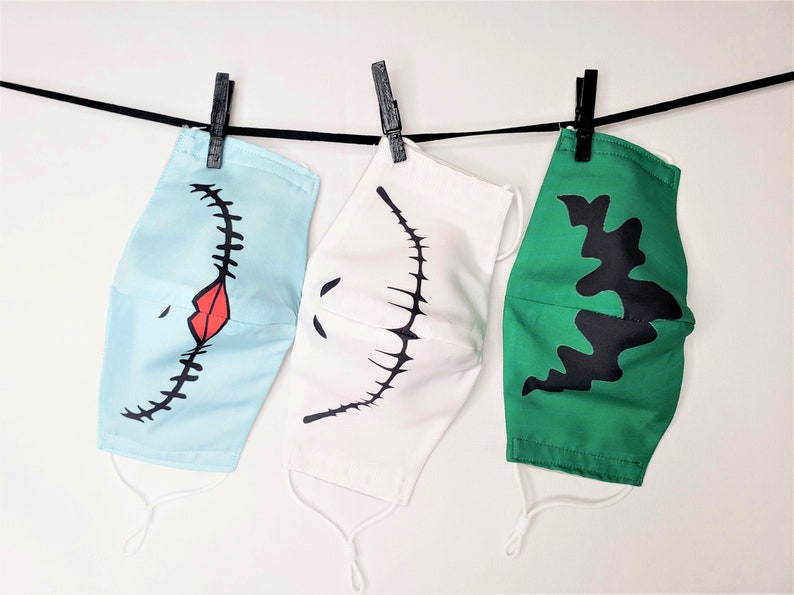 Halloween face Mask Costume for halloween Face MAsk Green Etsy