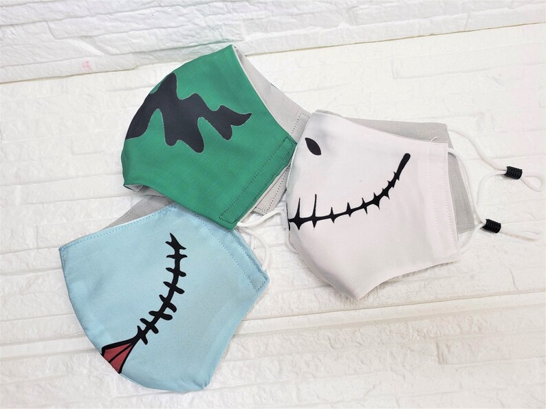 Halloween face Mask Costume for halloween Face MAsk Green Etsy