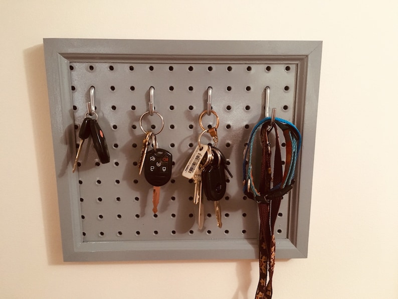 14 x 12 Mini Peg Board Organizer Wall Keys Etsy