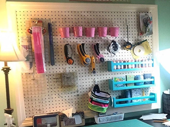 Craft Supplies Organization Peg Board - Teach Me Mommy