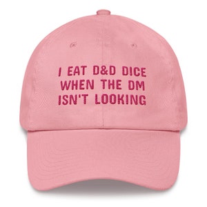 Pink D&D Dice Eater Embroidered Hat