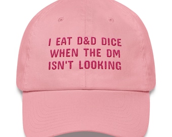 Pink D&D Dice Eater Embroidered Hat