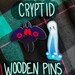 Mothman and Fresno Nightcrawler Wooden Pins 