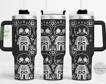 Archivo láser de vaso de 40 oz de Halloween, envoltura de grabado láser de vaso de esqueleto de 40 oz, SVG grabado con láser de 40 oz, envoltura de grabado láser, SVG de Halloween