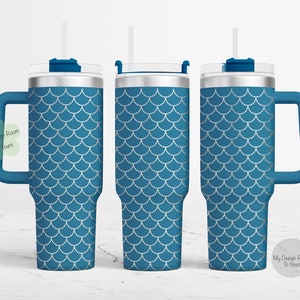 Mermaid Tail Pattern 40oz SVG, Fish 40oz Tumbler Laser File, Engraving Wrap, 40oz Laser Engraved SVG, Laser Engraving, 40oz Tumbler SVG