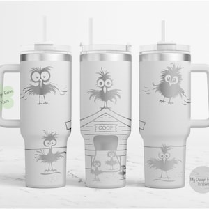 Chicken Coop 40oz Tumbler Wrap SVG Pollos 40oz Tumbler Archivo láser, Envoltura de grabado, 40oz grabado con láser SVG, Grabado láser, Pollo SVG