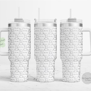 Cute Cats 40oz Tumbler Laser File, 40oz Tumbler Laser Engraving Wrap, 40oz Laser Engraved SVG, Laser Engraving Design