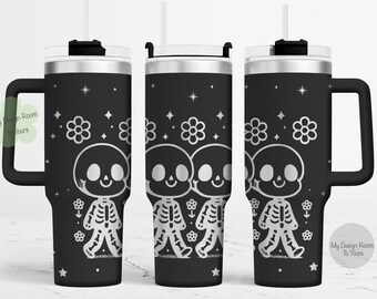 Archivo láser de vaso de 40 oz de Halloween, envoltura de grabado láser de vaso de esqueleto de 40 oz, SVG grabado con láser de 40 oz, envoltura de grabado láser, SVG de Halloween