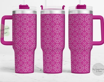 Mandala Pattern SVG, Mandala 40oz Tumbler Laser File, 40oz Tumbler Laser Engraving Wrap, 40oz Laser Engraved SVG, Laser Engraving Design