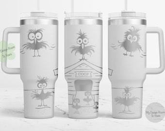 Chicken Coop 40oz Tumbler Wrap SVG Chickens 40oz Tumbler Laser File, Engraving Wrap, 40oz Laser Engraved SVG, Laser Engraving, Chicken SVG