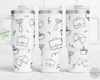 Fathers day 40oz Tumbler Laser File, Office Work 40oz Tumbler Laser Engraving Wrap, Fathers 40oz Laser Engraved SVG, Laser Engraving Design