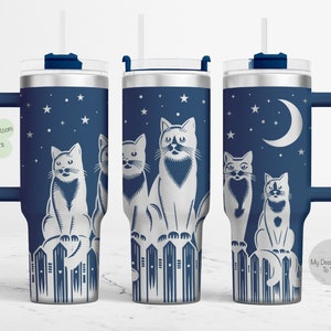 Cat 40oz Tumbler Laser File, Cats 40oz Tumbler Laser Engraving Wrap, Cat 40oz Laser Engraved SVG, Cat Laser Tumbler Wrap, Cat Tumbler Wrap