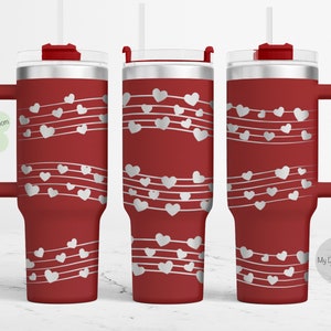 Music 40oz Tumbler Laser File, Love Music 40oz Tumbler Laser Engraving Wrap, Valentines 40oz Laser Engraved SVG, Laser Engraving Design
