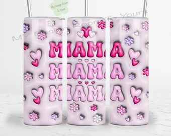 Inflated Sublimation Design 3D Tumbler Wrap 20 Oz Skinny Tumbler ...